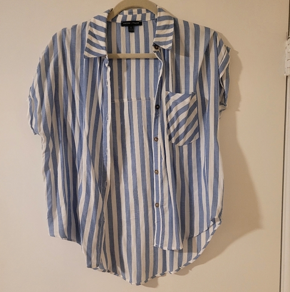 Moa Moa blue and white stripped blouse - Picture 2 of 2